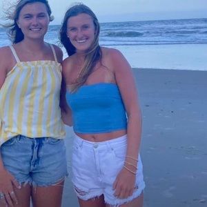 Urban outfitters blue crop top